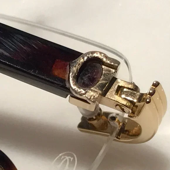 SOLD! Cartier Glasses Sunglasses C'decor Gold Tortoise - Picture 8 of 12